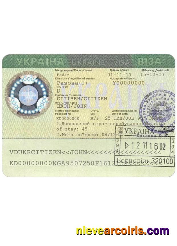 UKRAINE visa